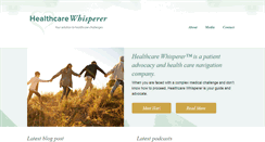 Desktop Screenshot of healthcarewhisperer.com